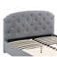 Lit simple gris en toile de jute avec tête de lit et rangement supplémentaire-1523885361