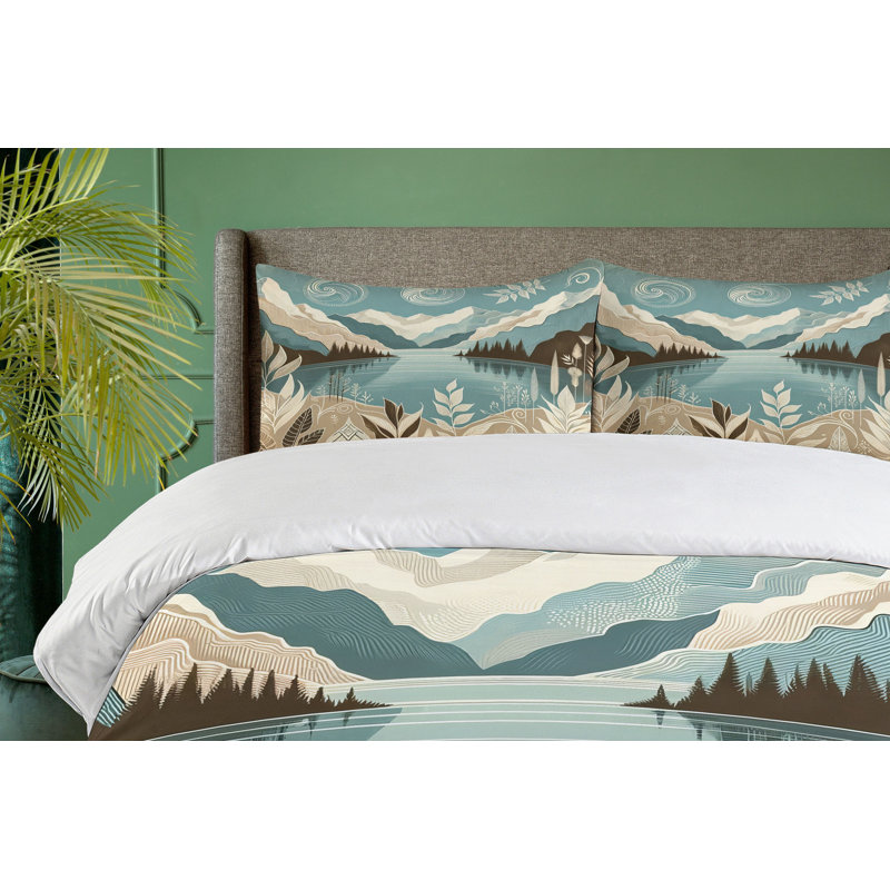 Lake Duvet Cover, Queen Duvet Cover + 2 Standard Shams