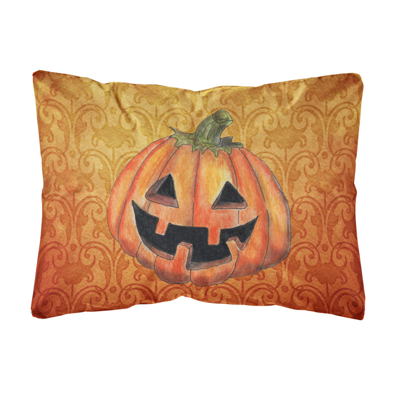 Coussin intérieur/extérieur d’octobre citrouille