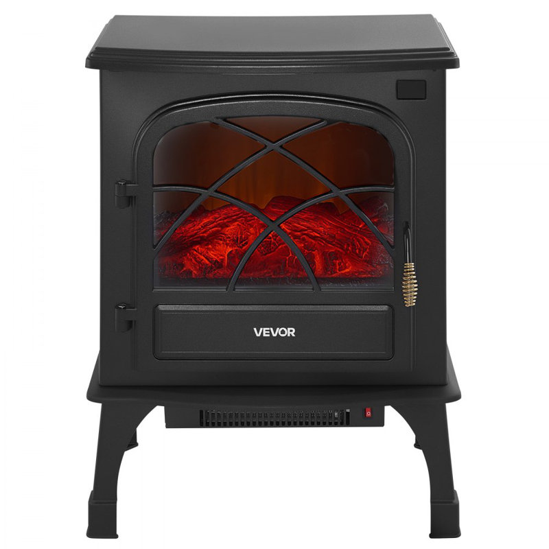 25.5 Inch Freestanding Electric Fireplace Heater 1500W Adjustable Flames Remote