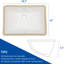 Lavabo de meuble-lavabo rectangulaire en céramique - blanc pur, bol profond, durable en porcelaine blanche rectangulaire, fabrication