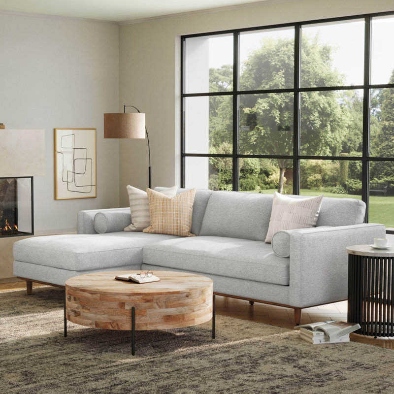 Left Sectional Sofa, Gray
