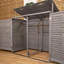Pack of 4 Grey Washed Back Panels Only For SA-BINS3 Double Bin Storage