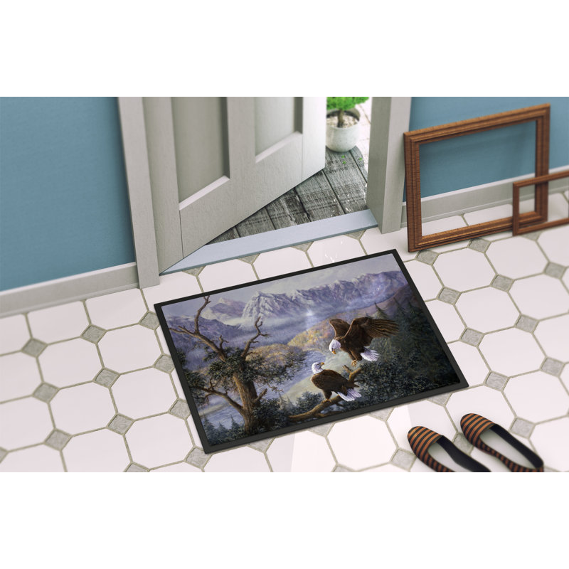 Tapis d'extérieur antidérapant Gillen Eagles, Rectangle 2 pi x 3 pi