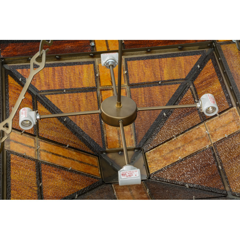 Lustre géométrique unique à 8 lumières Bungalow Rose