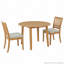 Ensemble de table de salle à manger ronde, table de salle à manger pliante en bois et chaises rembourrées, conception compacte pour petits appartements et salles à manger-1632532957-1632532958