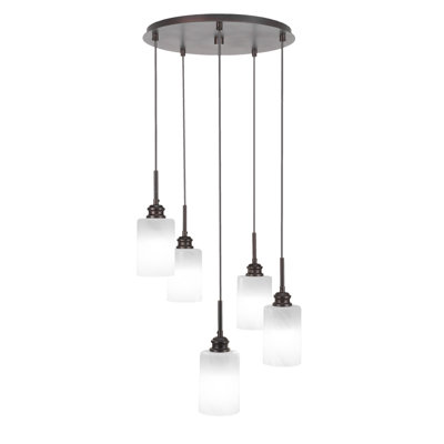 Luminaire suspendu grappe 5 lumières Burwinda