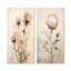 Fleur de chardon beige en sourdine - ensemble de 2 impressions sur toile Thistle-1878110657-1878110658