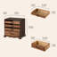 Organiseur de bureau vintage en bois massif à 4 tiroirs, 35,5 cm de large