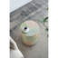 Tabouret de jardin cylindrique avec table d'appoint D14 x 18 po vert / rose