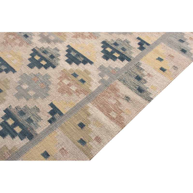 Scandinavian Wool Geometric Area Rug, Rectangle 12' x 16'