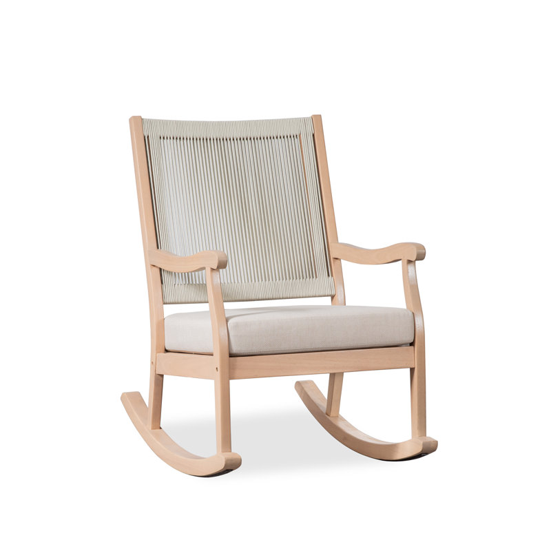 Chaise berçante d'extérieur en bois d'eucalyptus