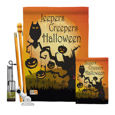 Double Sided 40'' H x 28'' W Polyester Halloween Flag Set