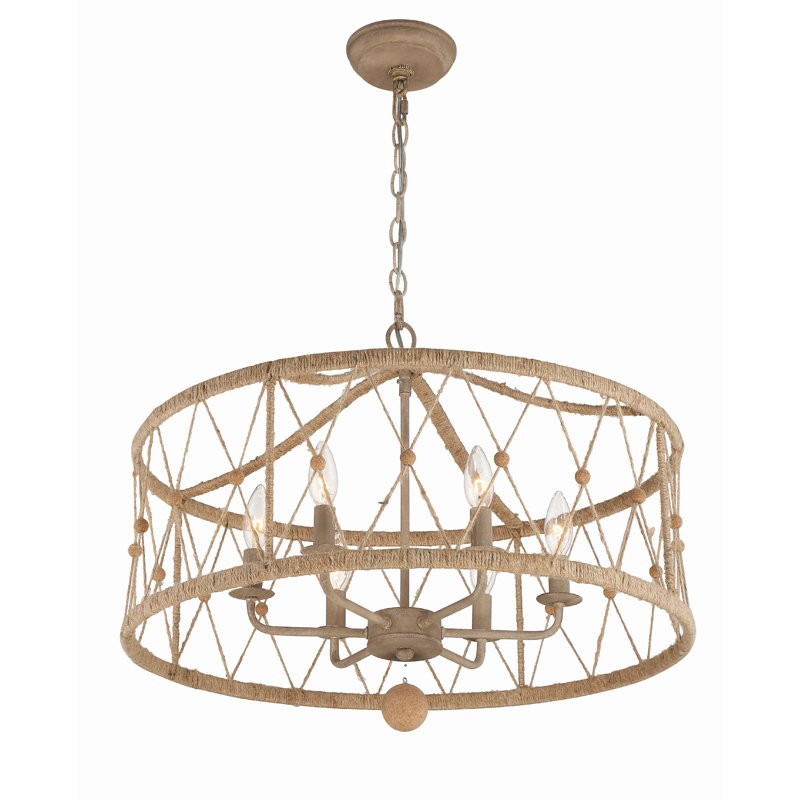 Kadil 6 - Light Dimmable Drum Chandelier
