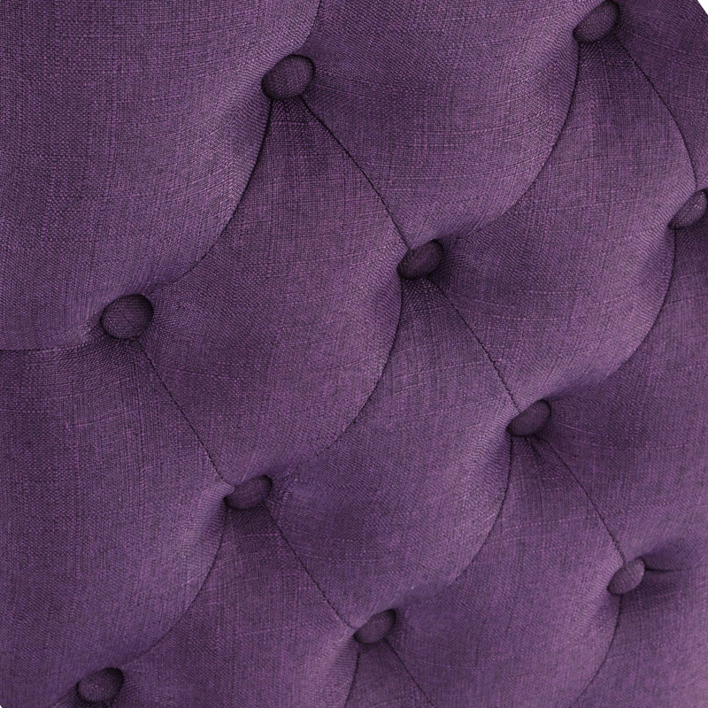 Ensemble de salle à manger 7 pièces, table à manger en épingle à cheveux avec 6 chaises, Mauve / Noir