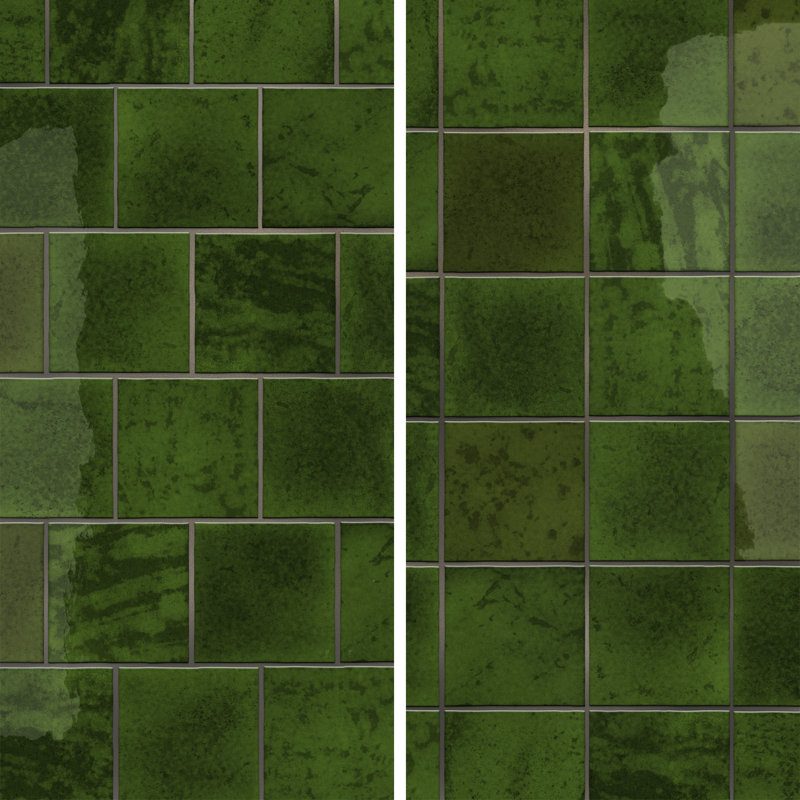 Menorca 4 In. X 4 In. Ceramic Wall Tile, Tourmaline Green