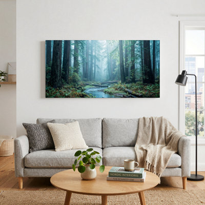 Ensemble de 1 tableau sur toile « Ruisseau forestier »
