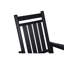 Chaise berçante pour adulte, texture de bois noir, stable aux intempéries, ergonomique, élargie, capacité de charge de 380 lb, noir