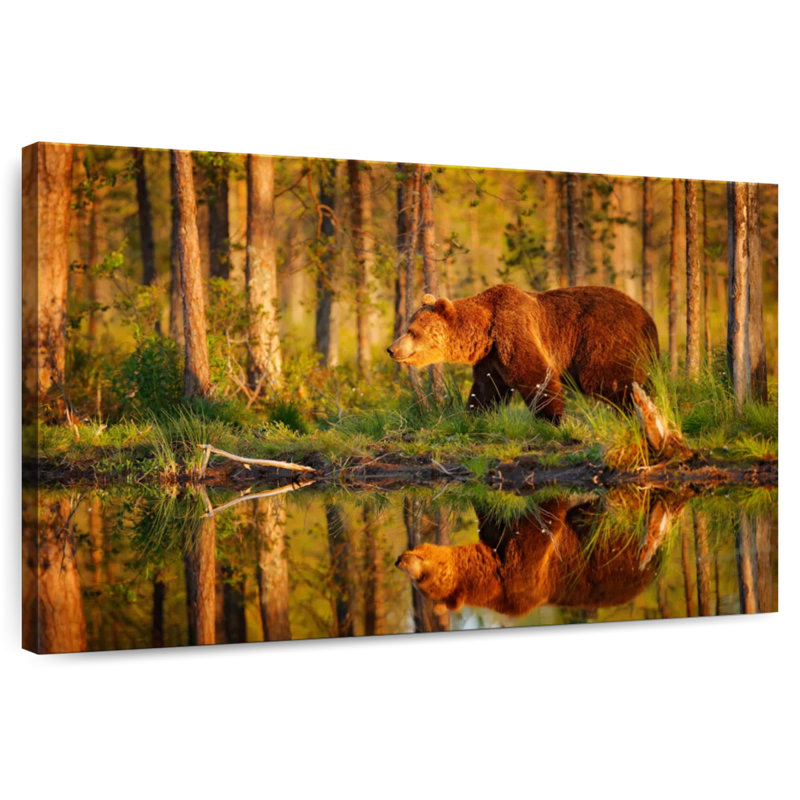 Brampt Wild Forest Bear, 32" H x 48" W