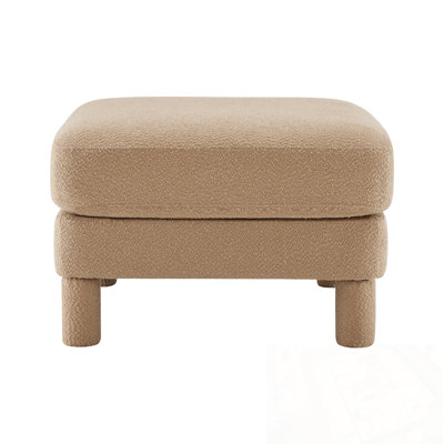 Polyester Ottoman With Four Sturdy Legs