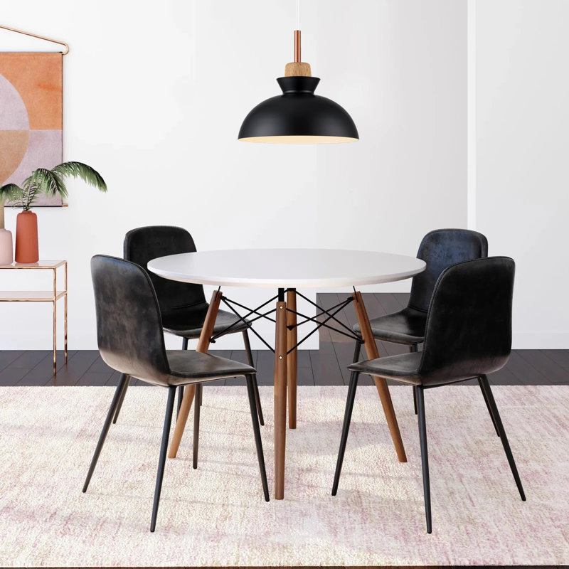 1 - Light Copper Single Pendant, Black