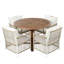 Ensemble de table de salle à manger extensible en bois 5 pièces Modern