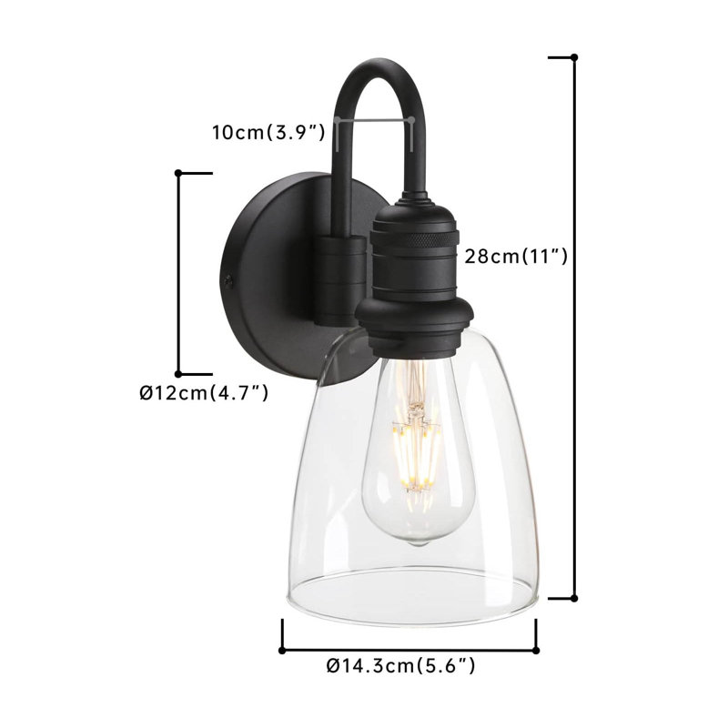 Swing Arm Sconce, Black