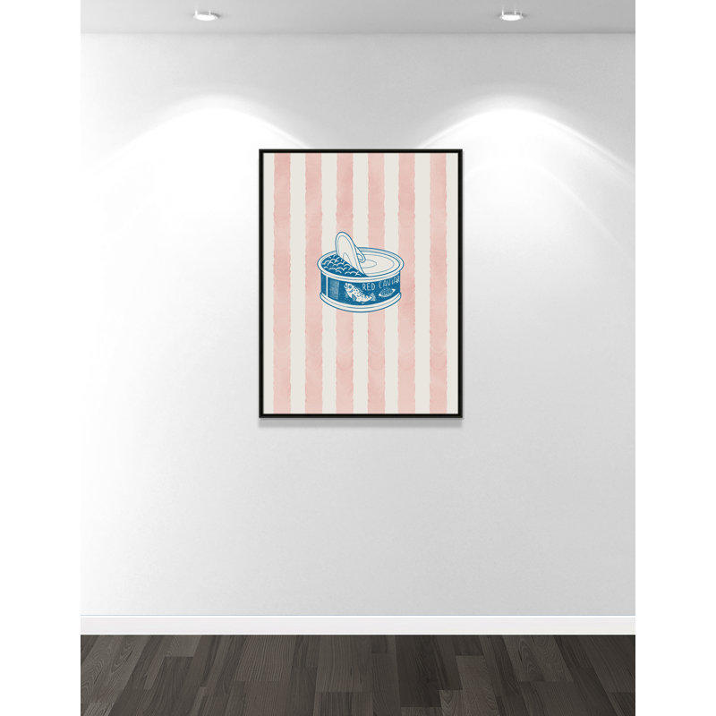 Red Caviar Print by Marcus Prime, 31.5'' W x 41.5'' H, Espresso Floater
