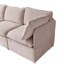 Ensemble de canapé modulaire à housse modulaire 5 pièces, grand canapé modulaire personnalisable avec structure en fer léger et repose-pieds-132393076
