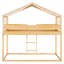 Lit superposé simple en bois massif avec tente - Design de chambre à coucher attrayant