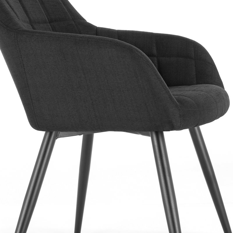 Lucerne Upholstered Dining Chair, Black