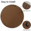 Miroir mural rond rond avec cadre en rotin tissé (23,62 po), miroir décoratif rustique moderne pour salle de bain / meuble-lavabo / salon (conception murale facile)