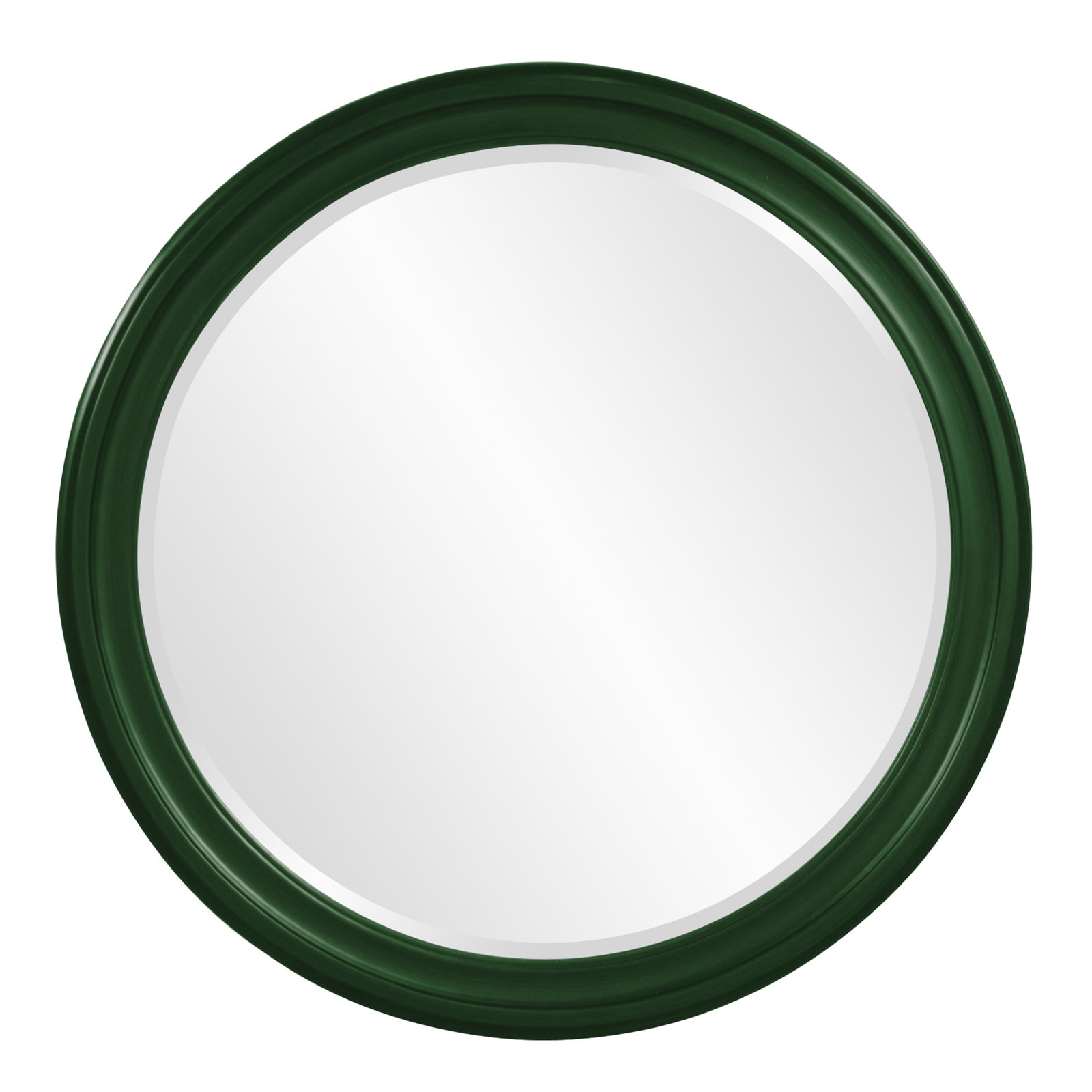 Talvi Wood Round Wall Mirror, Hunter Green