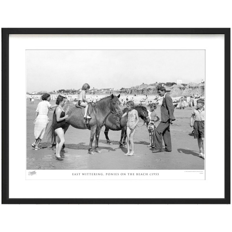 East Wittering, Ponies On The Beach C1955 by Francis Frith - Single Picture Frame Print, 45cm H x 60cm W x 2.3cm D