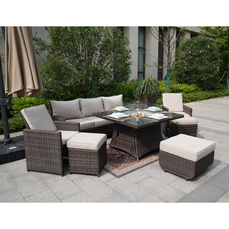 8 - Person Patio Conversation Set with Cushions