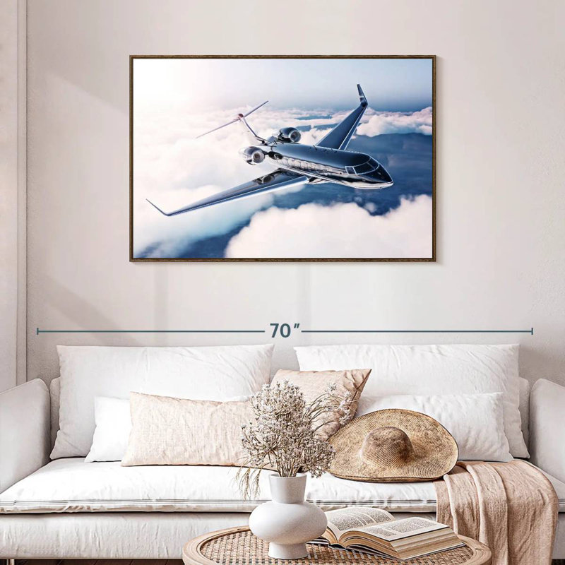 Vol privé, Cadre flottant noyer, 43 po x 29 po