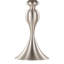 Lampe de table contemporaine en métal brossé 27 po en nickel brossé avec lin texturé gris et abat-jour nickel brossé de Grandview Gallery - ensemble de 2