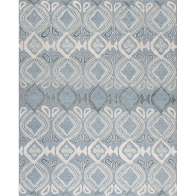 Contemporary Hand Knotted Geometric Area Rug