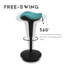Adjustable Height Ergonomic Industrial Stool with Footrest-467572113