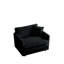 Living modulaire de salon - 2 en tissu d'ameublement en chenille noir et meubles pratiques revêtus de tissu respirant