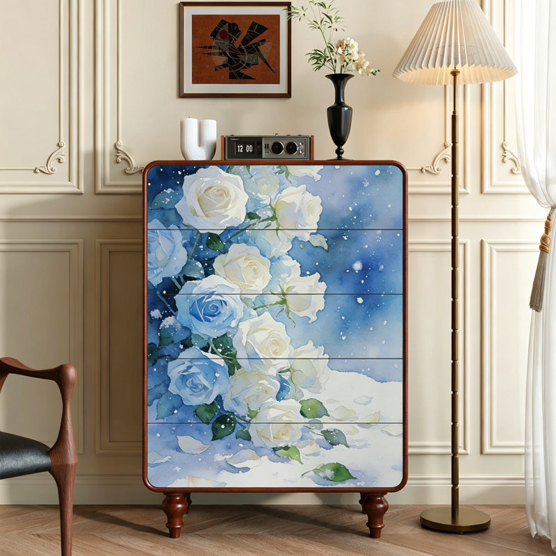 Solid Wood 5 Drawer Chest