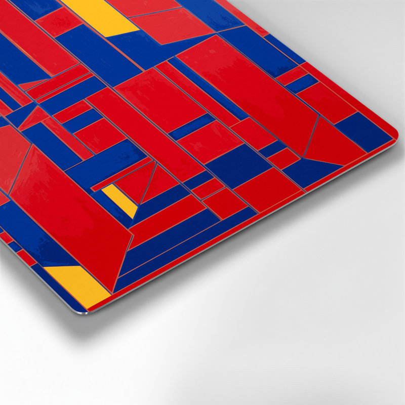 Art mural rigide en métal 55 "Hard Edge", H 11 po x l 14 po