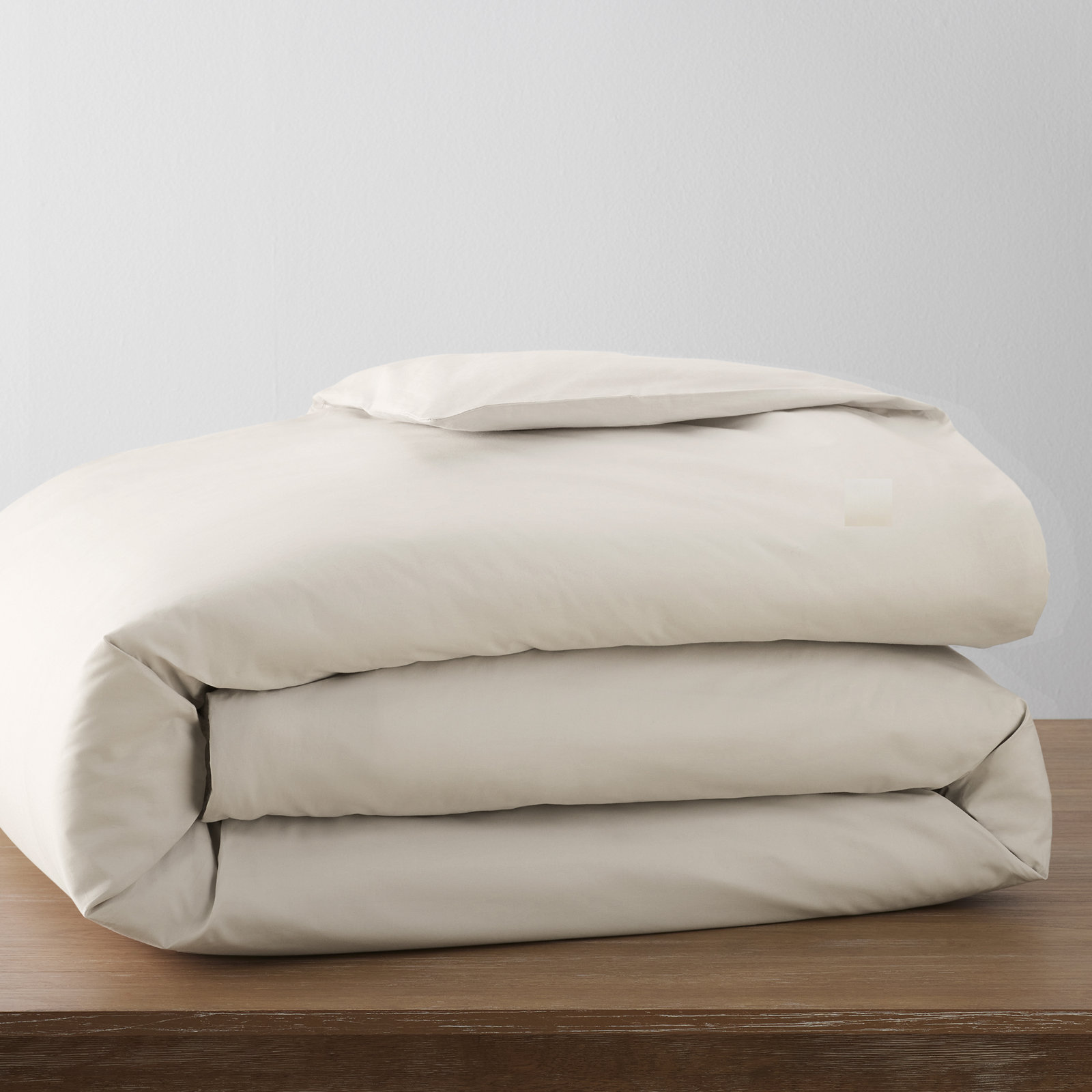 Coyer Classic Cotton Percale Duvet Cover Set, Twin / Twin XL Duvet Cover + 1 Pillow Shams, Ivory