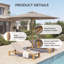 Parasol droit rond en aluminium 10 pi Rydal-257582393