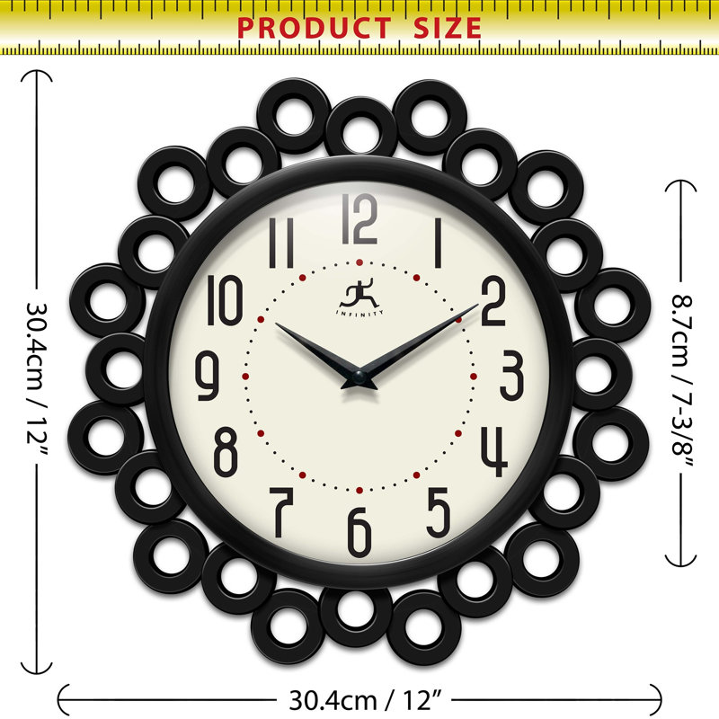 Analogue Wall Clock, Black