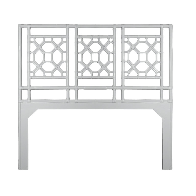 Lattice Back Platform Bed, Black, Full