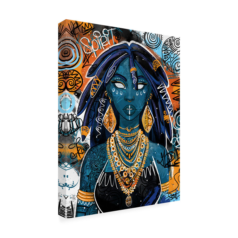 «Ogechi On Canvas» par Justin Copeland, reproduction, H 19 po x l 14 po x P 2 po
