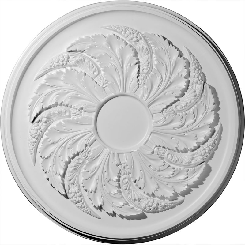 Médaillon de plafond Endurathane Sellek, diamètre extérieur de 42 1/8 po x P 1 7/8 po (convient aux auvents jusqu'à 9 po), apprêté en usine
