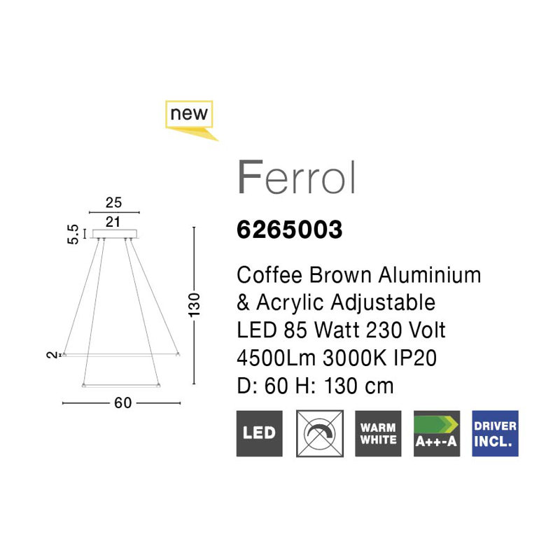 Ferrol 2 - Light LED Geometric Pendant