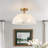 2-Light Flush Mount with Unique Cloud Glass
